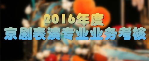 吃jb免费黄色网站国家京剧院2016年度京剧表演专业业务考...